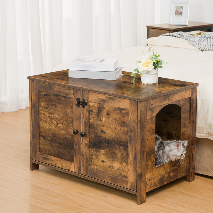 Tucker Murphy™ Pet Cat Litter Box Enclosure, Hidden Cat ...