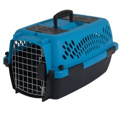 small plastic dog crate