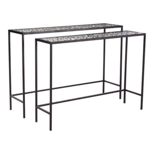 Cosmia 2 Piece Console Table Set