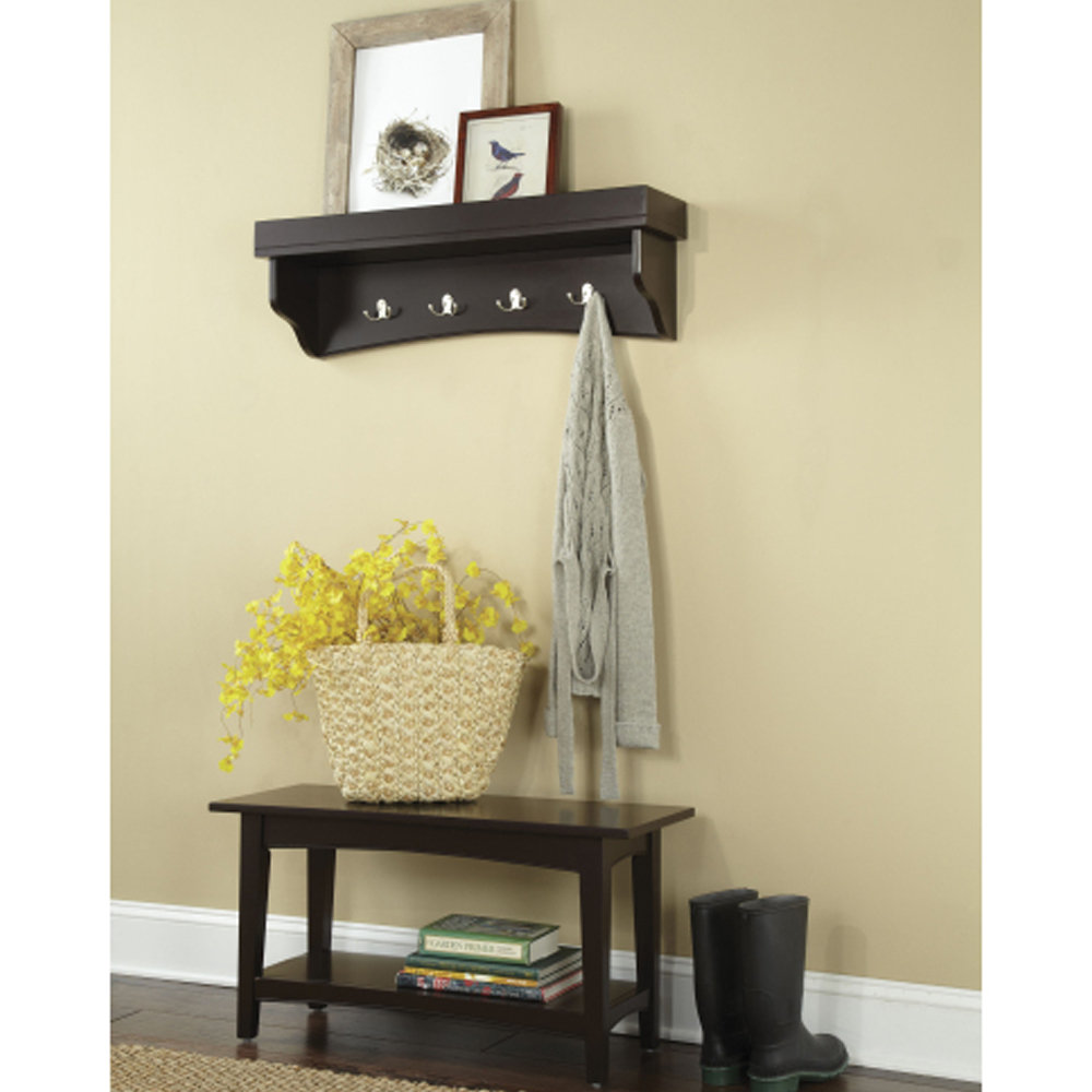 Red Barrel Studio® Gettel 36'' Wide Hall Tree with Bench and Shoe Storage Wayfair
