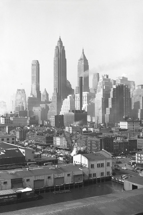 East Urban Home 1947 View Ii Lower Manhattan Skyline As Seen From The Brooklyn Bridge New York City New York Usa Photographic Print On Canvas Wayfair