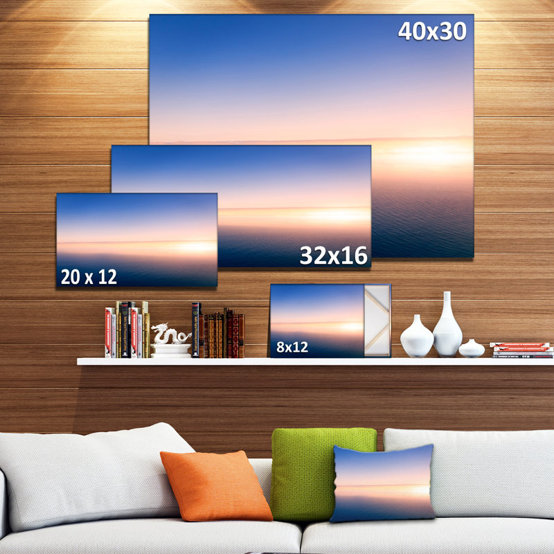 Designart Clear Blue Sky Above Clouds Photographic Print On Wrapped Canvas Wayfair