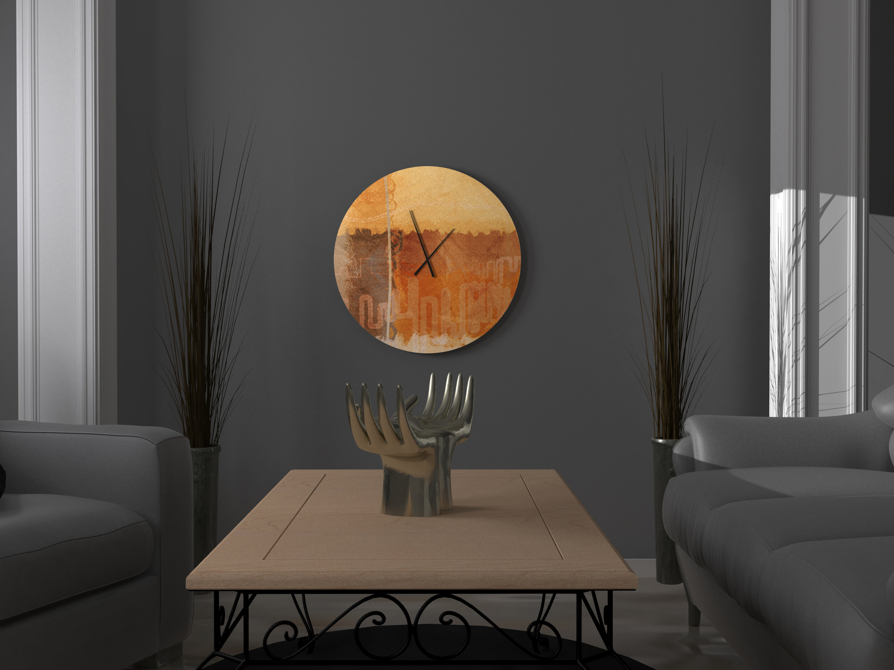 Ebern Designs Crucial Most Abstract Wall Clock Wayfair