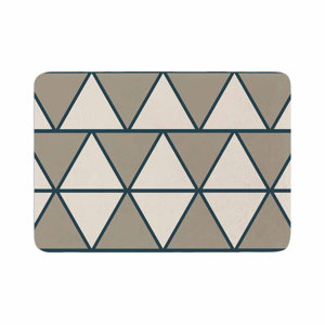 NL designs Sandstone Triangles Geometric Memory Foam Bath Rug
