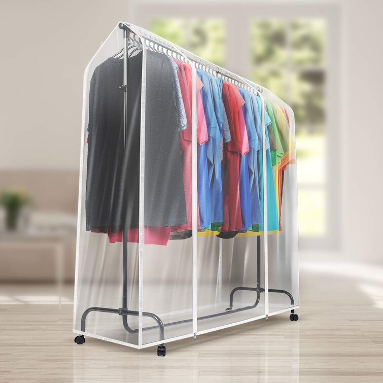 QEES Garment rack cover Large Clothing Z rack cover 