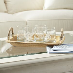 Seashell Etched Rocks Glasses (Set of 4)