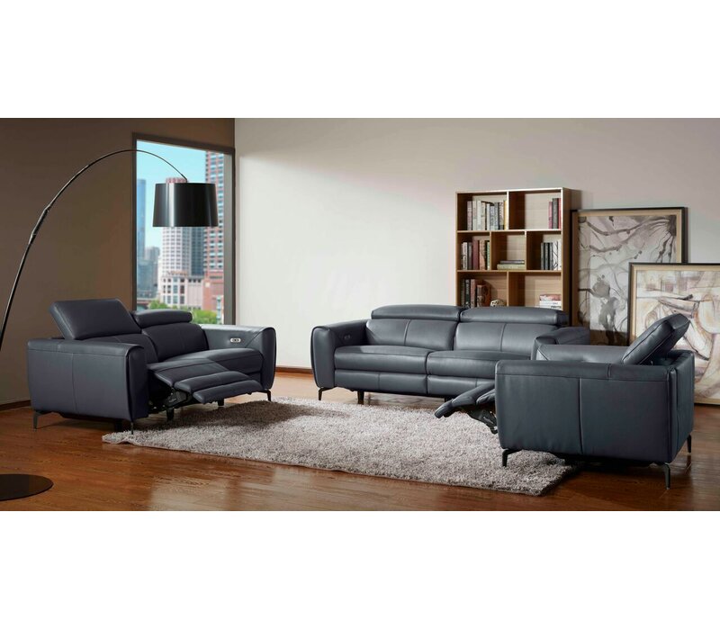 Orren Ellis Nakale 3 Piece Leather Reclining Living Room ...
