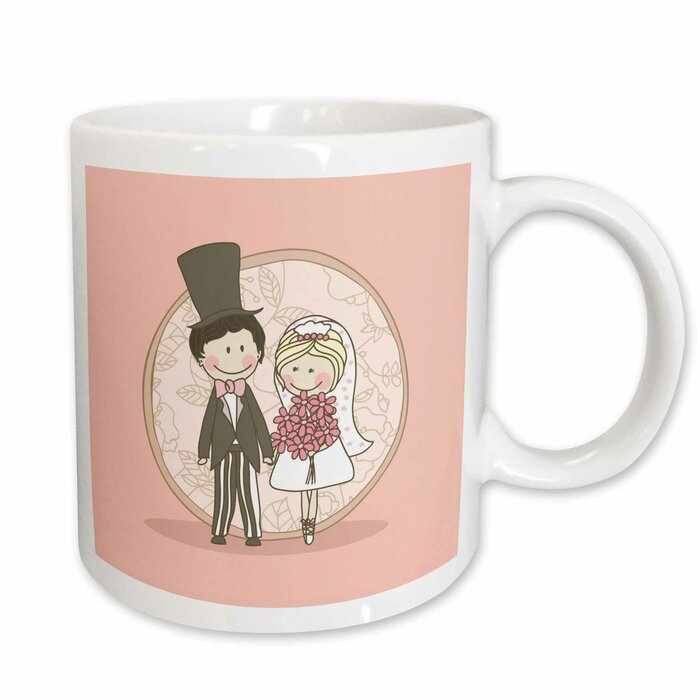 East Urban Home Bride And Groom In Coffee Mug Wayfair