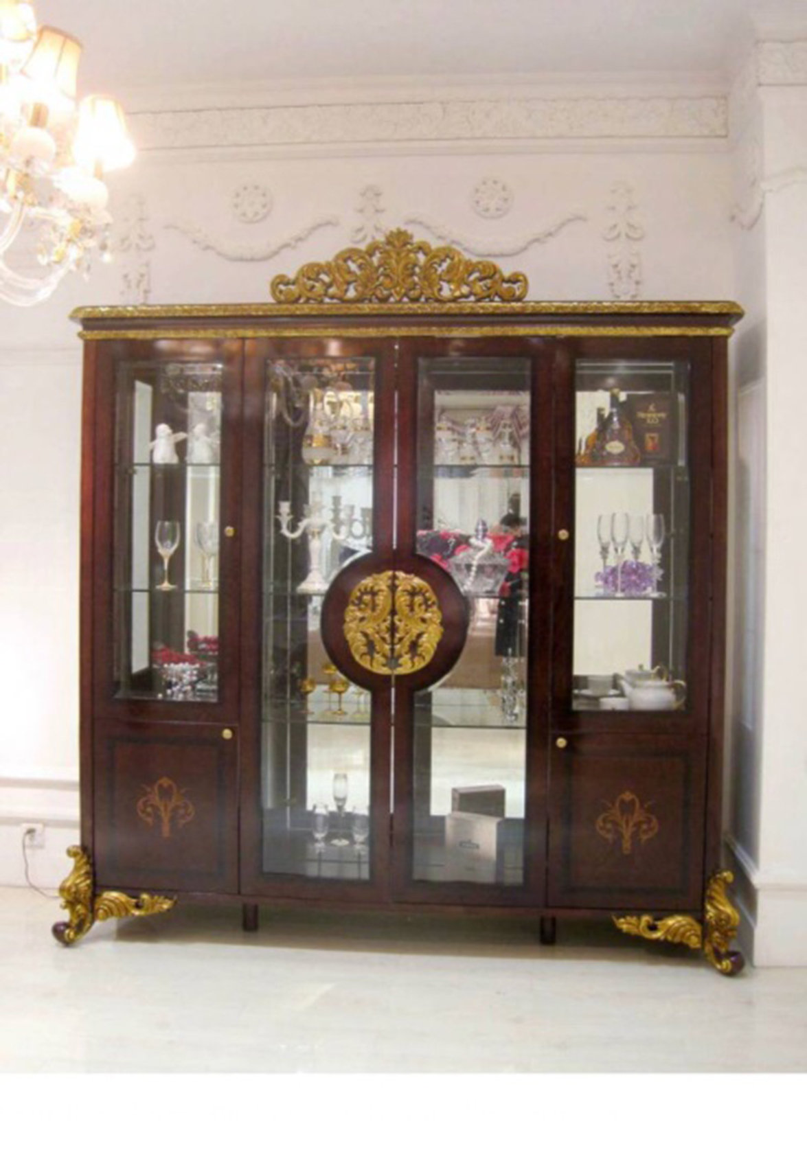 InfinityFurnitureImport 86.2'' Wide Mirrored Back China with