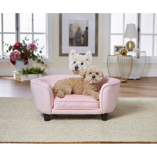 pink dog sofa