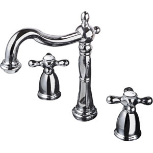 Heritage Widespread Double Handle Bathroom Faucet with Drain Assembly