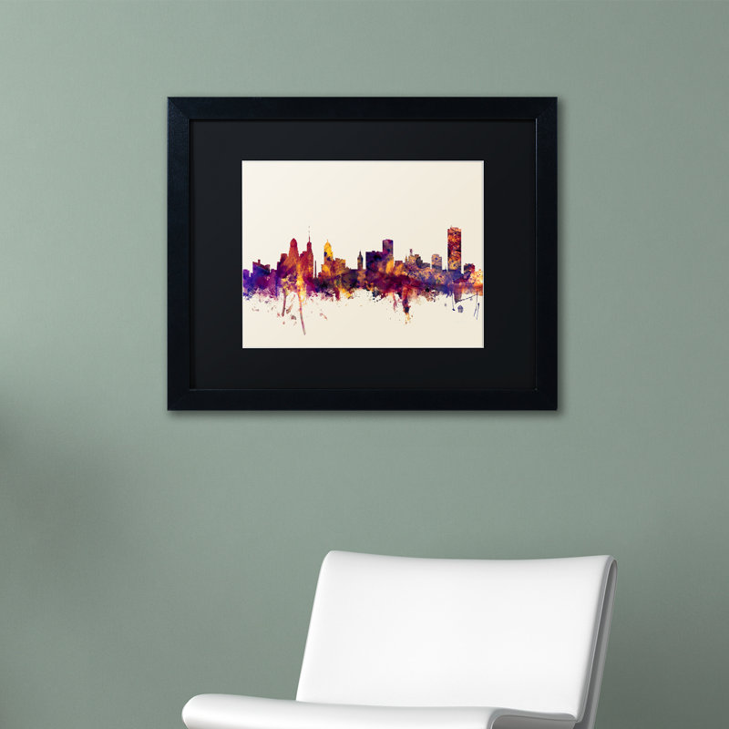 Trademark Art Buffalo Ny Skyline Framed Graphic Art On Canvas Wayfair Buffalo, ny skyline sculpture at the erie county fair. wayfair com
