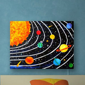 Dianochedesigns Solar System Iv By Njoy Art Painting Print On Wrapped Canvas Wayfair