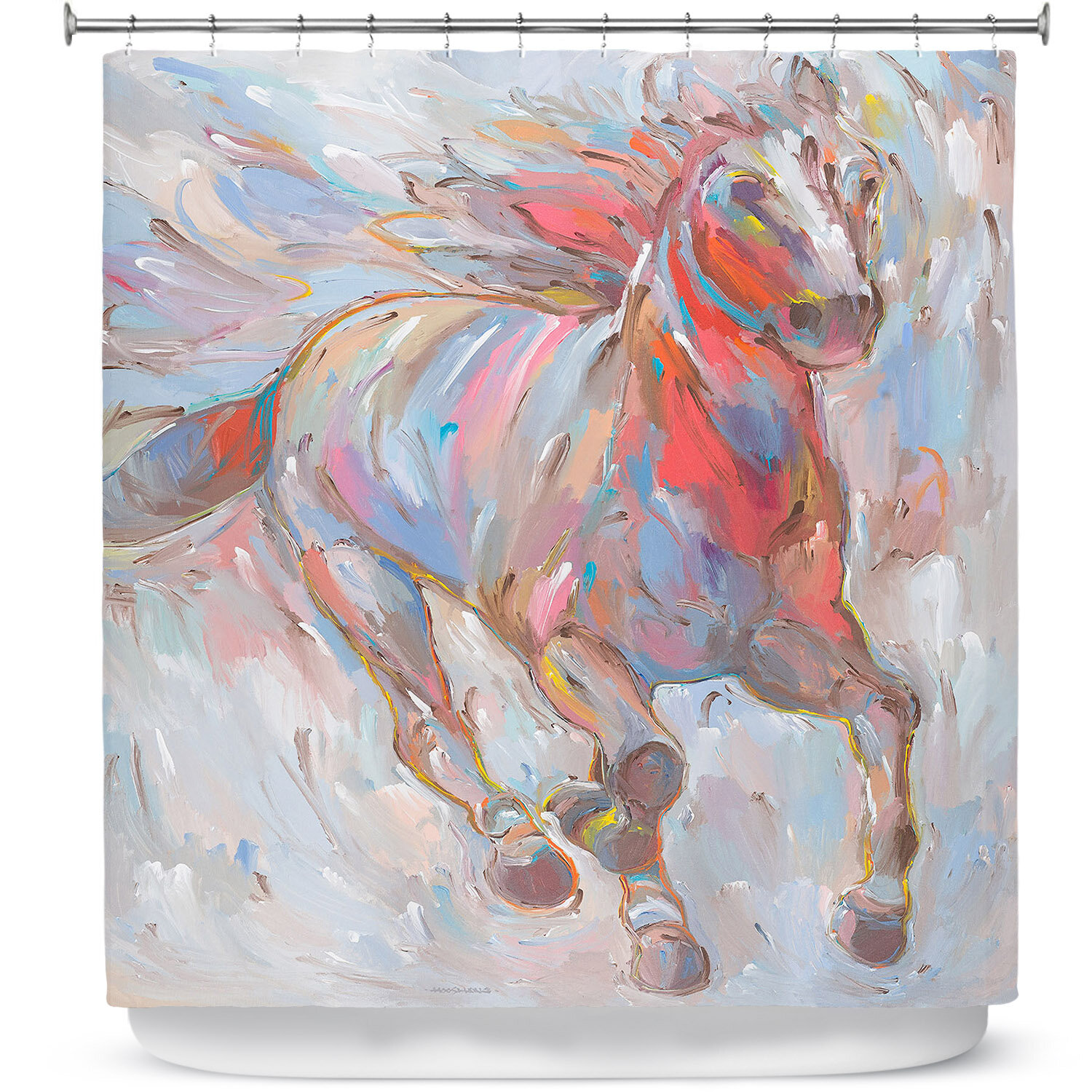 East Urban Home Horse Power I Horses Single Shower Curtain Wayfair Ca