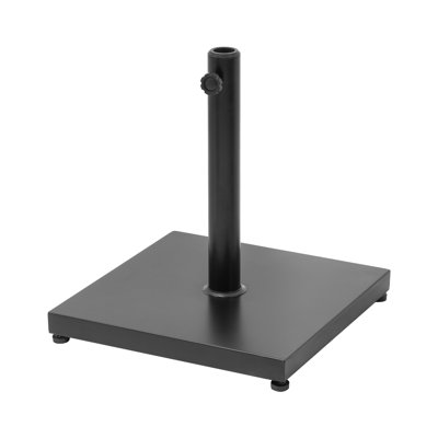 Agosto 40lb Patio Umbrella Base Stand Outdoor Square Steel Plate Stand Heavy Duty Market Umbrella Pole Holder