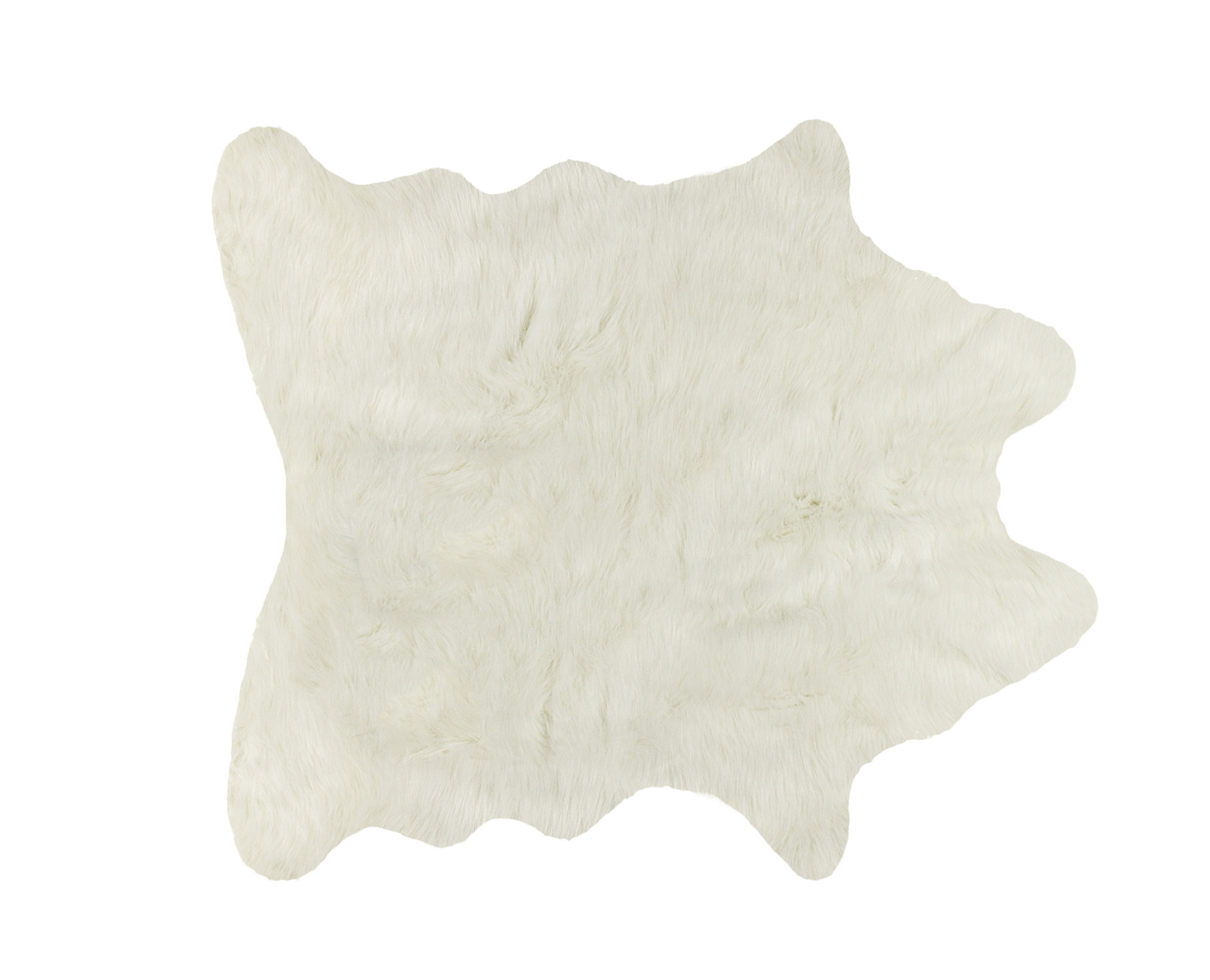 House of Hampton® Angelos Tufted Faux Cowhide Area Rug in Off White