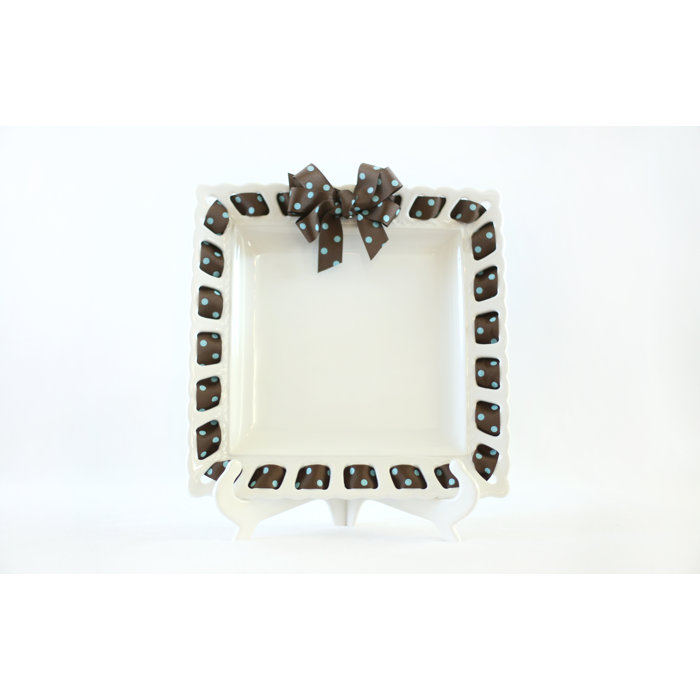 Red Barrel Studio Ribbon Square Decorative Plate Wayfair