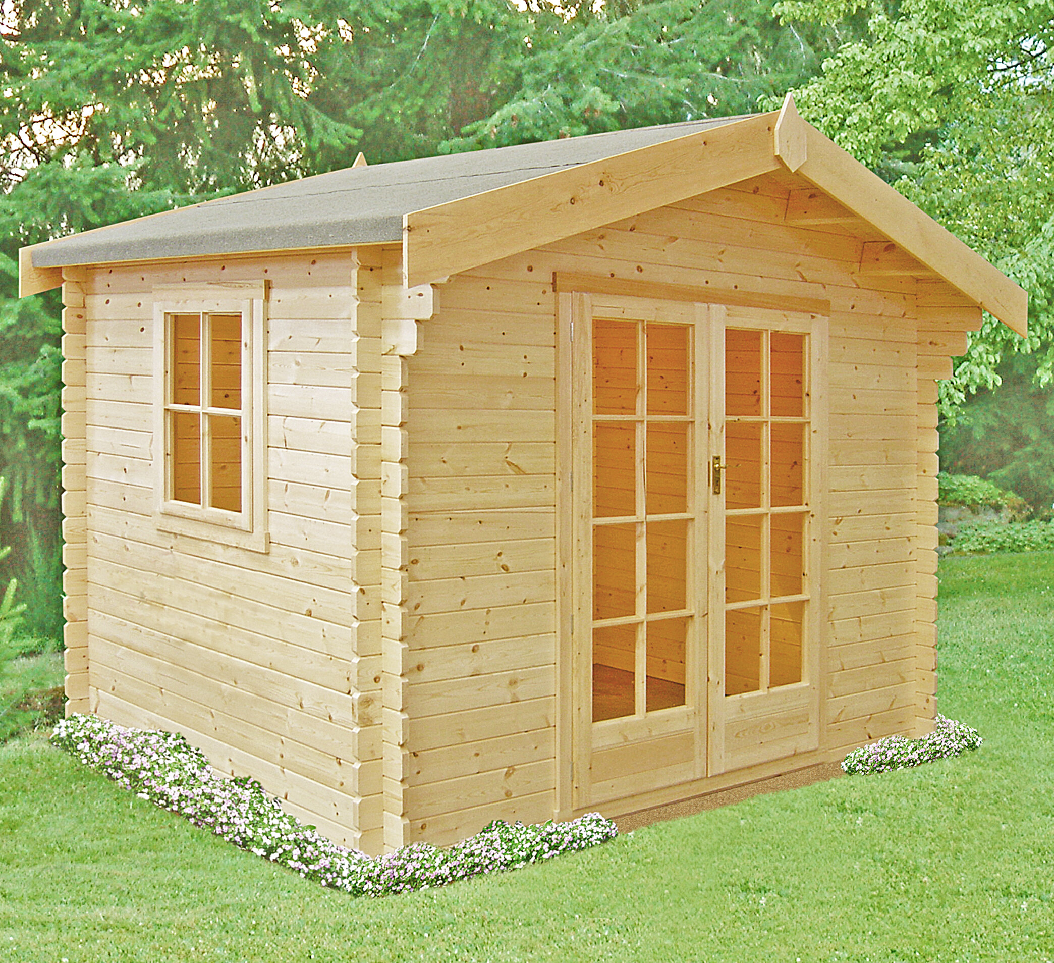 Sol 72 Outdoor Wiltshire 8 X 8 Ft Tongue And Groove Log Cabin