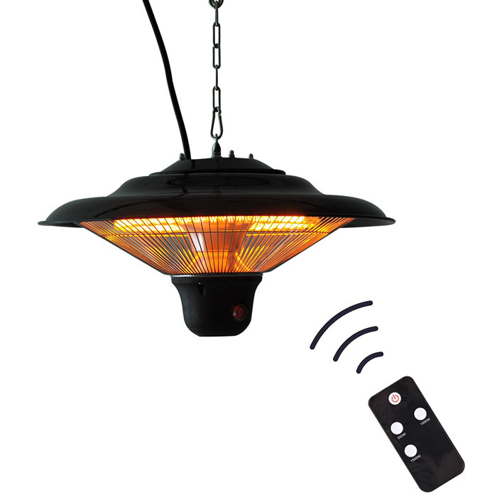 Indoor Outdoor Ceiling Mounted 1500 Watt Electric Hanging Patio Heater