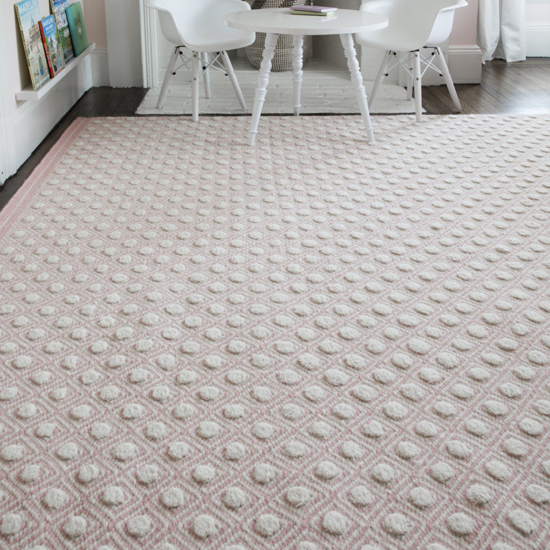 Langdon Polka Dots Handwoven Flatweave Wool Pink Area Rug Reviews Joss Main