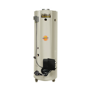 Go to store & view more images A.O. Smith Commercial Tank Type Water Heater Nat Gas Conservationist 140,000 BTU Input Powered Burner
