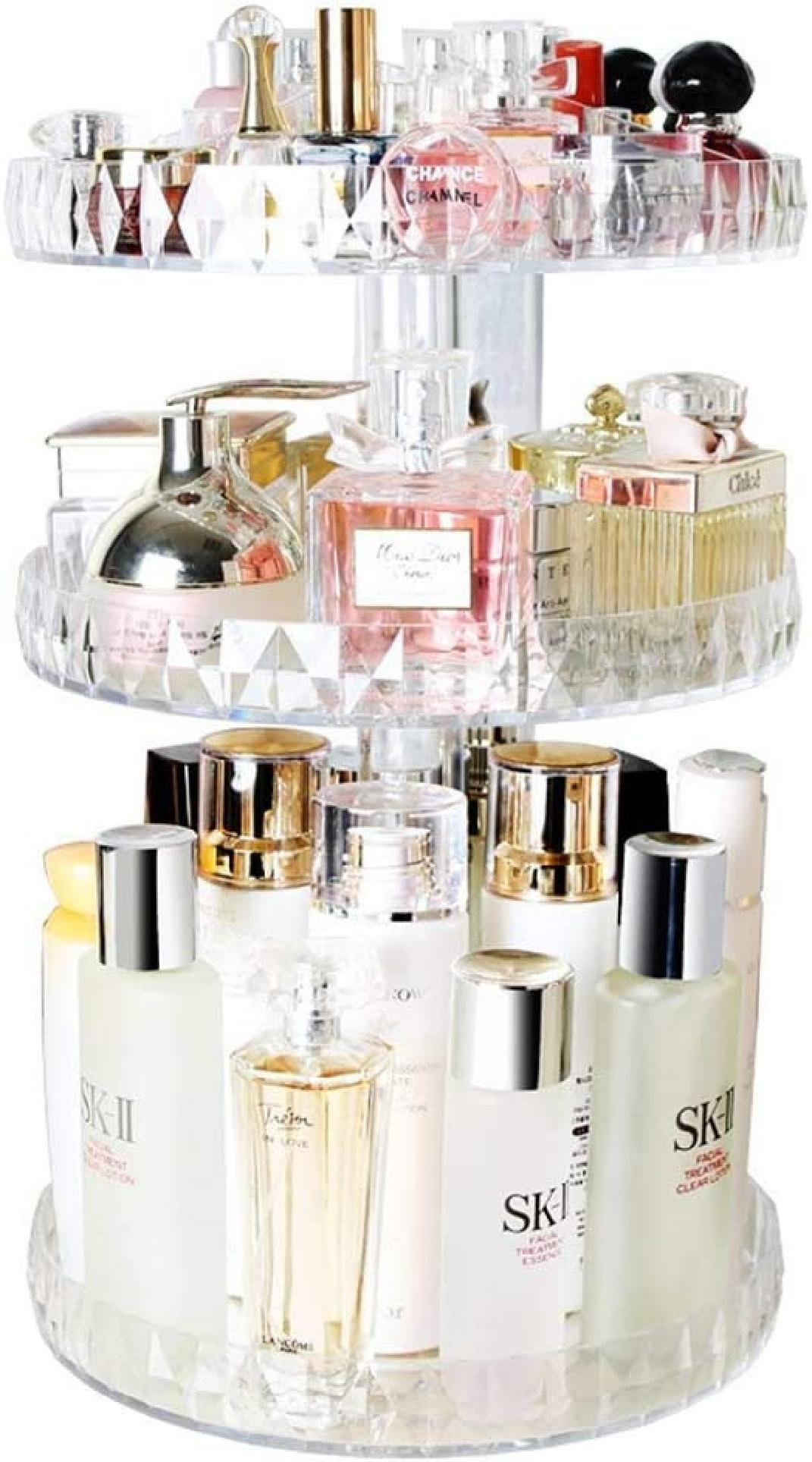 Rebrilliant Joete Diamond Swivel Cosmetic Makeup Organizer Wayfair