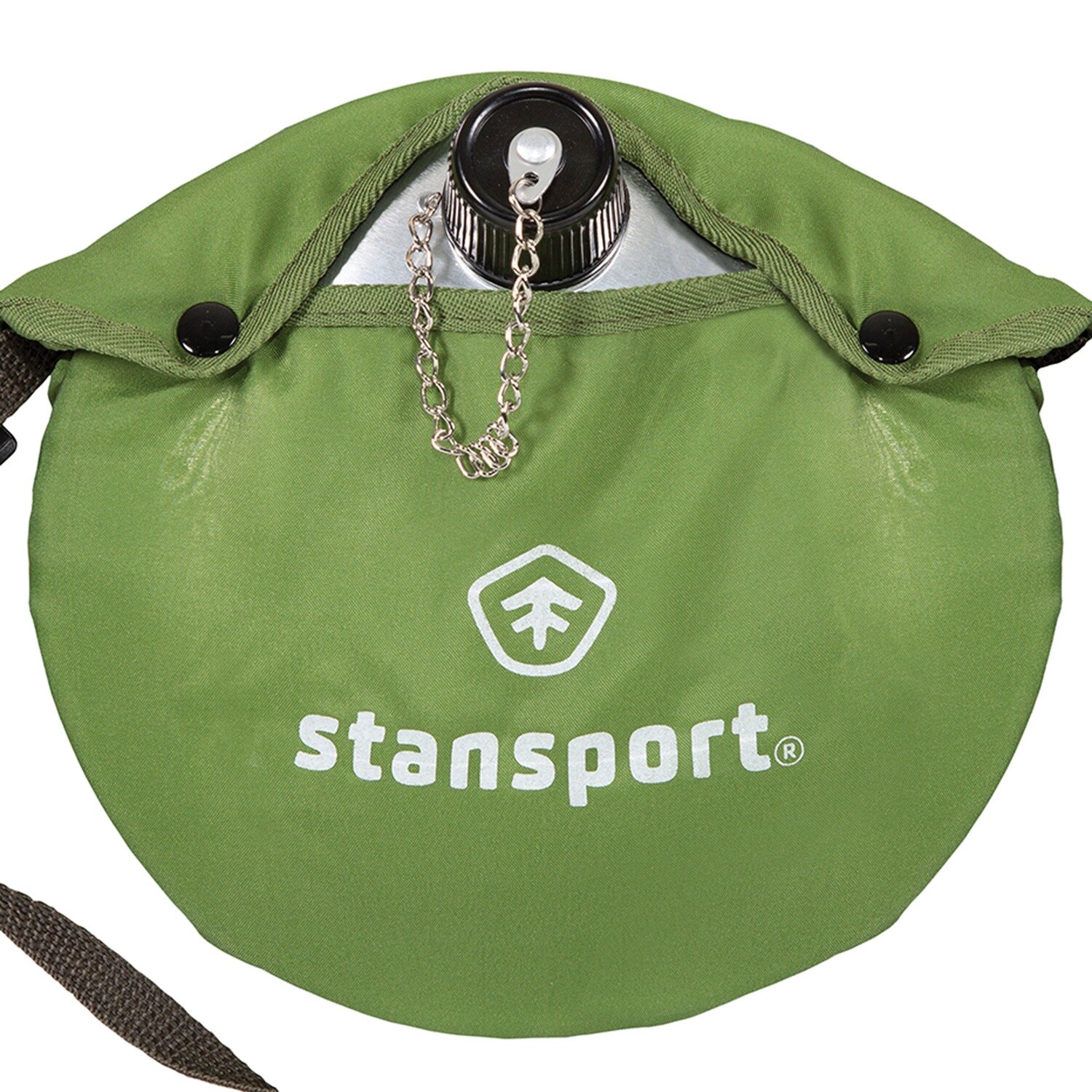 Stansport 1 QUART SCOUT CANTEEN Aluminum with Cover and Strap 