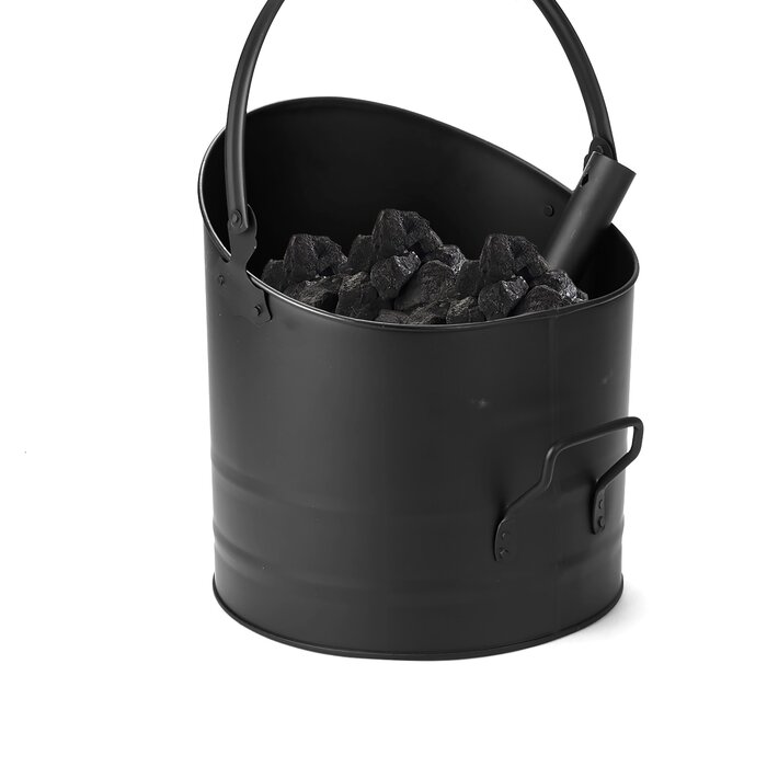 Mind Reader Large Fireplace Ash Pellet Steel Bucket Wayfair Ca