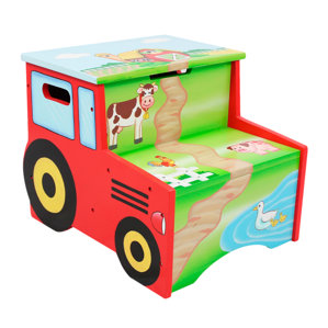 Happy Farm Kids Step Stool with Storage by Fantasy Fields