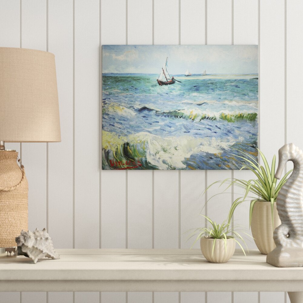 Canvas Print Home Decor Wall Art Van Gogh Painting Sailing Boat Green Seascape