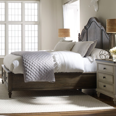 Lark Manor Bruyere Storage Platform Bed Colour: Rustic Dark Elm, Size: California King
