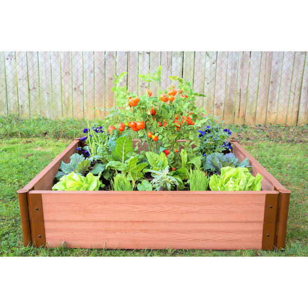 Frame It All Tool Free Classic Sienna Two Inch Series 4 Ft X 4 Ft Composite Raised Garden Reviews Wayfair