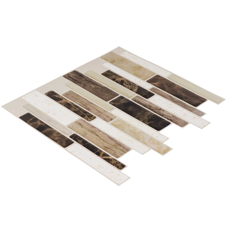 Mosaictileoutlet 10 X 10 Vinyl Peel Stick Mosaic Tile In Beige Brown Reviews Wayfair