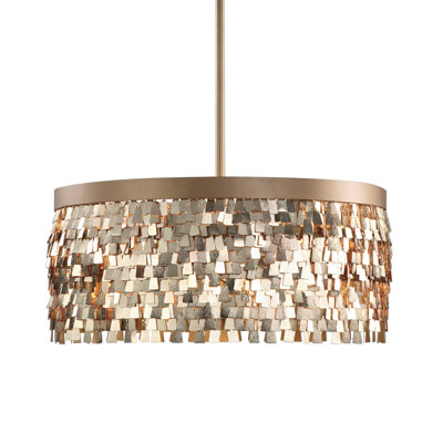Yadira 3 Light Unique Statement Drum Chandelier Reviews