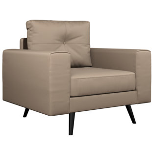 Binns Vegan Leather Armchair by Corrigan Studio