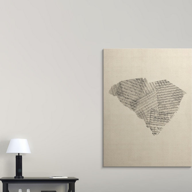 Winston Porter Old Sheet Music Map Of South Carolina By Michael Tompsett Graphic Art Print Wayfair