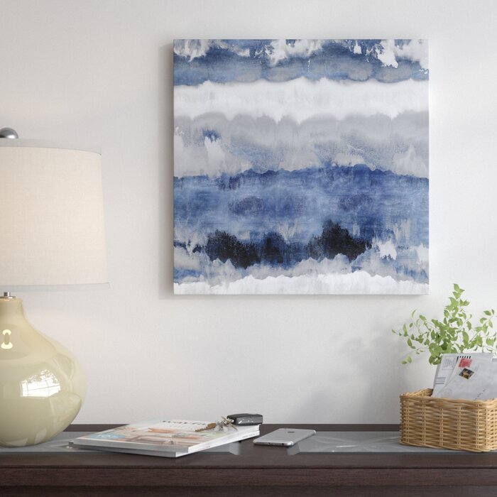 Indigo Gradations Painting Print On Wrapped Canvas