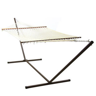 Go to store & view more images Highland Dunes D'Amato Cotton Hammock with Stand