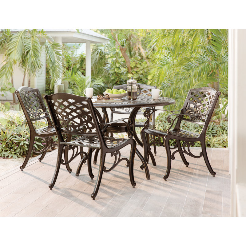 Sol 72 Outdoor Blythe 5 Piece Dining Set Reviews Wayfair Blythe 5 Piece Dining Set
