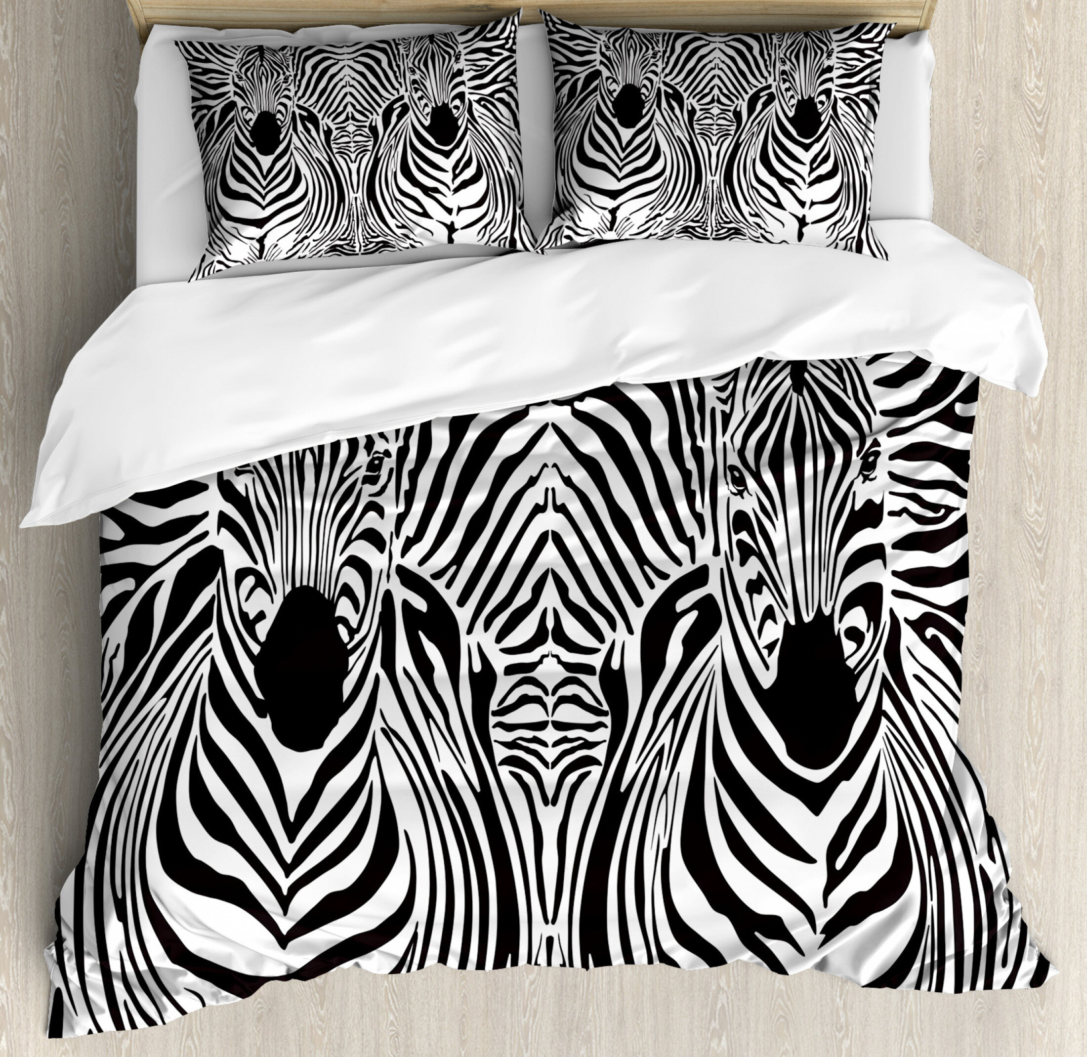 East Urban Home Zebra Print Duvet Cover Set Wayfair