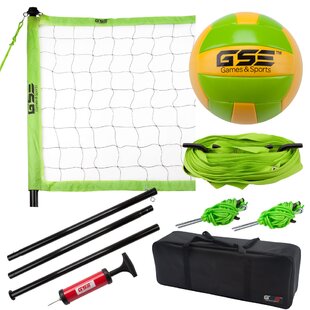 240''x24'' Portable Volleyball Net System Set for Beach Backyard Adjustable Post 