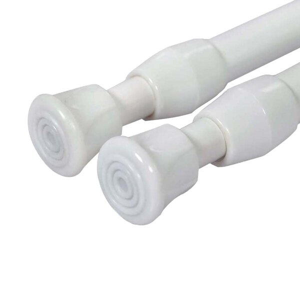 Details about   2 Sizes Tension Curtain Rod Spring Load Adjustable Curtain Pole Heavy-Duty Steel 