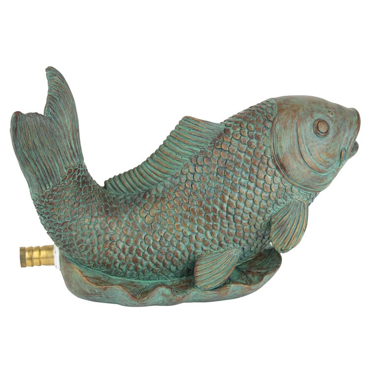 Classic Fish Spitter Fountain Real Bronze includes adjustable Pump