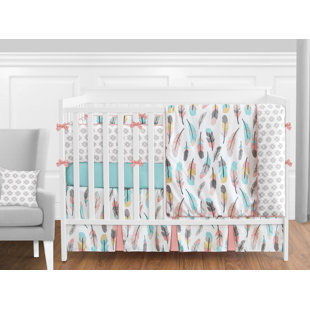 Pink And Gold Crib Bedding Wayfair Feather 9 Piece Crib Bedding Set