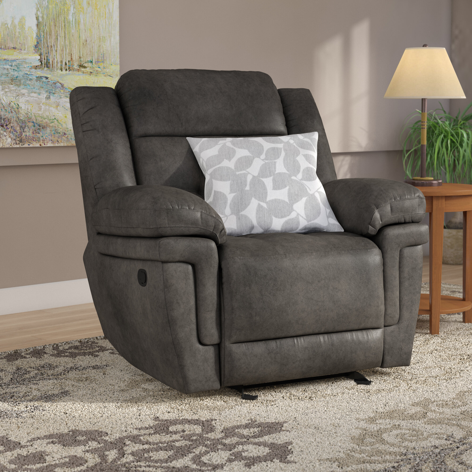 Lark Manor Elida Upholstered Recliner & Reviews | Wayfair