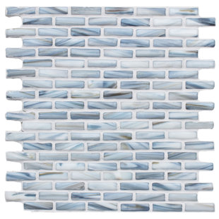 1 X 2 Backsplash Tile You Ll Love Wayfair Kiln Sky 1 X 2 Gl Mosaic Tile In Blue