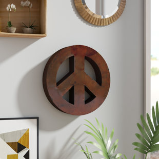 Peace Sign Wall Decor Wayfair Rustic Peace Sign Wall Décor