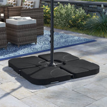 Umbrella base for 1.9 pole clearance