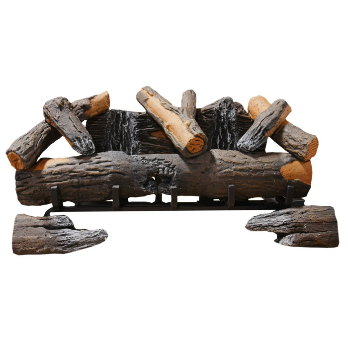 Procom Cedar Ridge Hearth Realistic Fireplace Ceramic Decorative