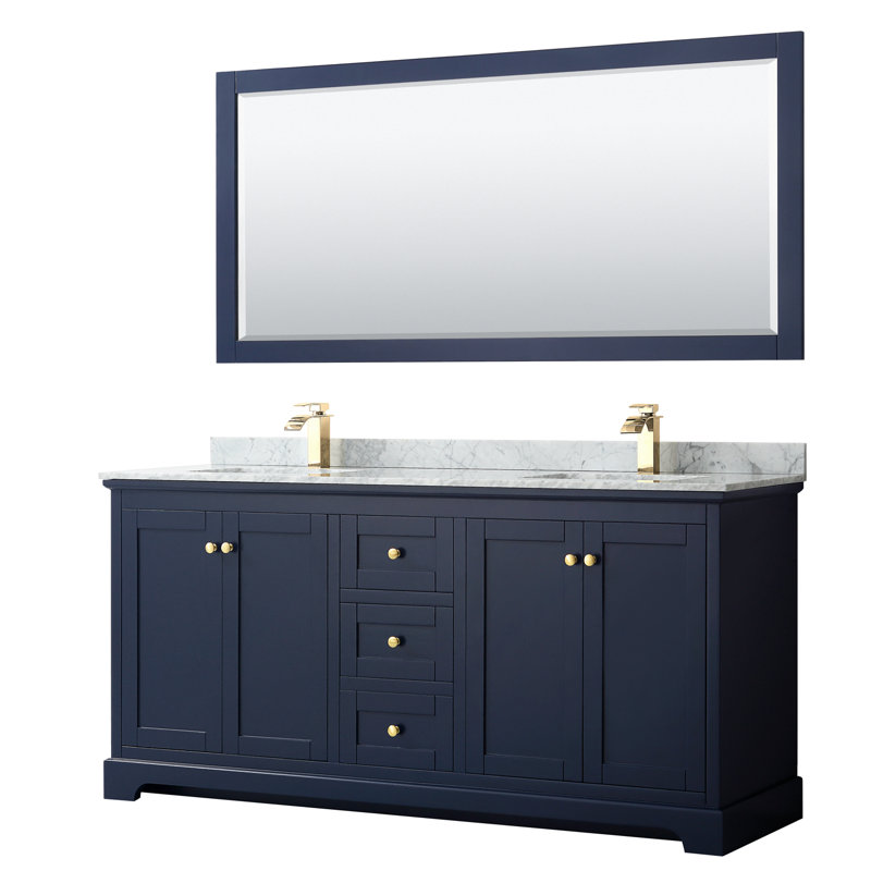 Wyndham Collection Avery 72" Double Bathroom Vanity Set ...